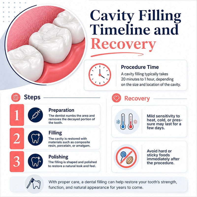Cavity Filling Timeline and Recovery
